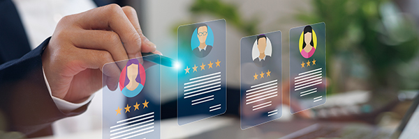 HR(human resources) technology. Online and modern technologies are used to simplify the human resources system. The human resource manager checks the CV